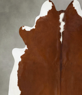 Hereford XX-Large Brazilian Cowhide Rug 8'3"H x 7'6"W #B25780 by Hudson Hides