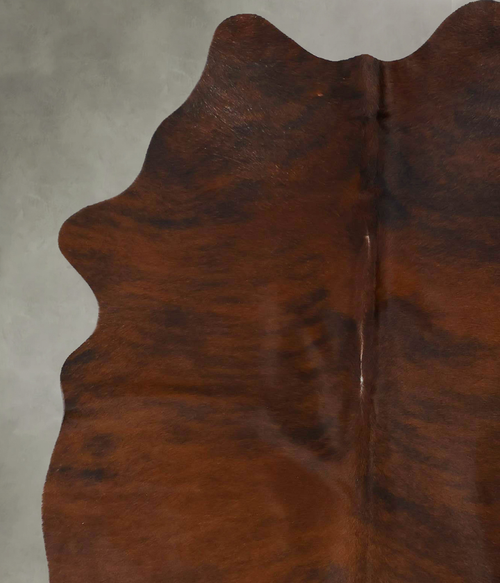 Dark Brindle Large Brazilian Cowhide Rug 6'9"H x 5'2"W #B25783 by Hudson Hides