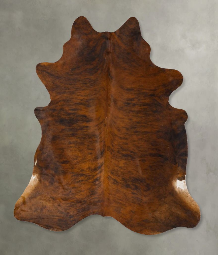 Dark Brindle X-Large Brazilian Cowhide Rug 7'5"H x 6'5"W #B25786 by Hudson Hides