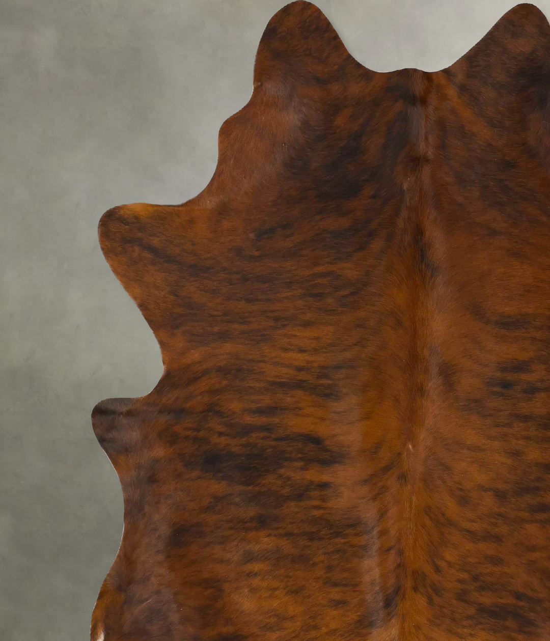 Dark Brindle X-Large Brazilian Cowhide Rug 7'5"H x 6'5"W #B25786 by Hu