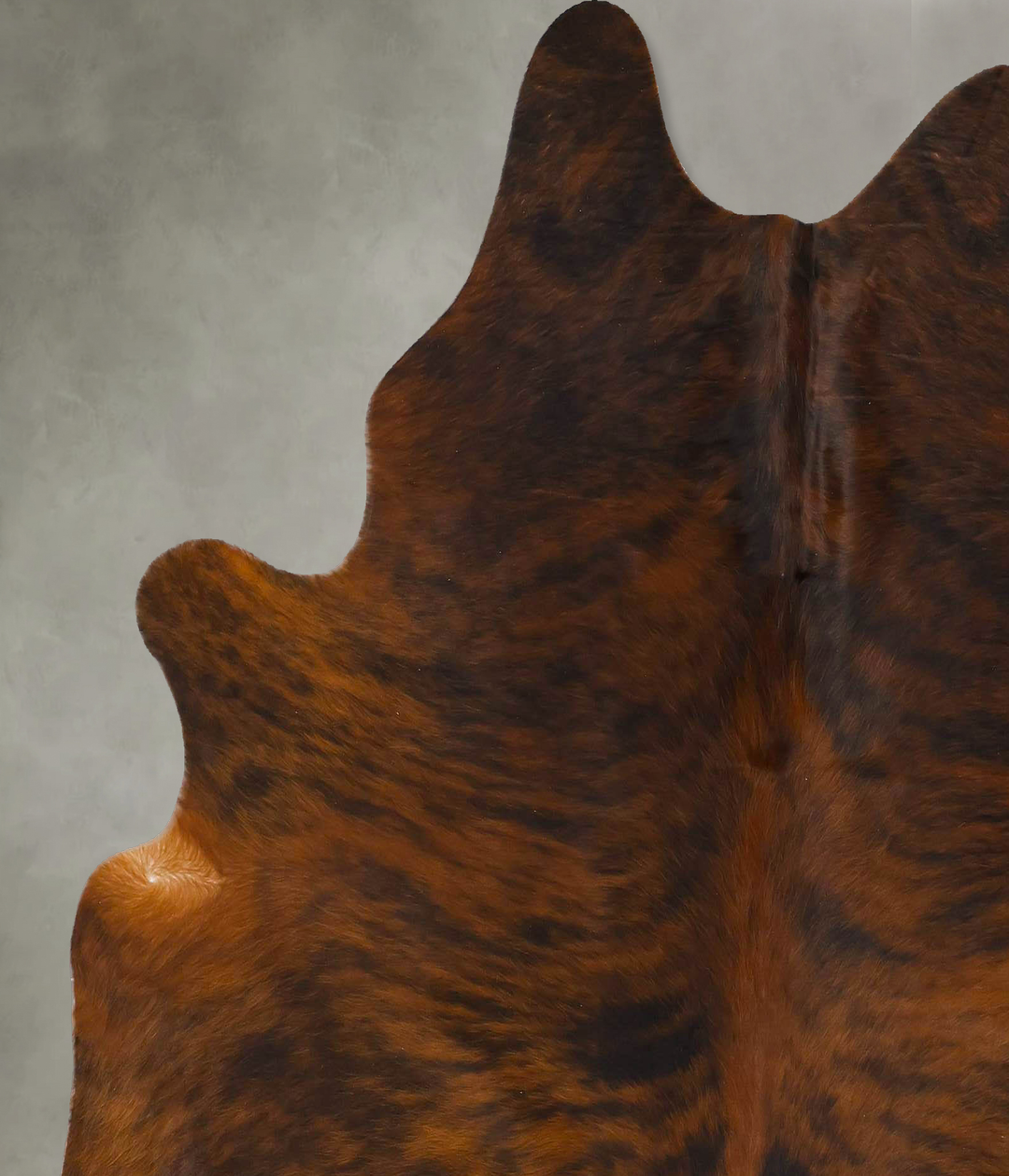 Dark Brindle Large Brazilian Cowhide Rug 6'4"H x 6'3"W #B25787 by Huds