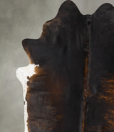 Dark Brindle XX-Large Brazilian Cowhide Rug 7'7"H x 7'3"W #B25792 by Hudson Hides