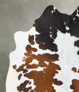 Chocolate and White X-Large Brazilian Cowhide Rug 7'4"H x 6'2"W #B25800 by Hudson Hides