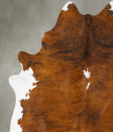 Medium Brindle XX-Large Brazilian Cowhide Rug 8'1"H x 6'5"W #B25814 by Hudson Hides
