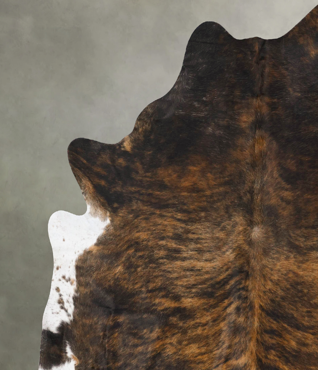 Dark Brindle XX-Large Brazilian Cowhide Rug 8'6"H x 7'5"W #B25816 by H