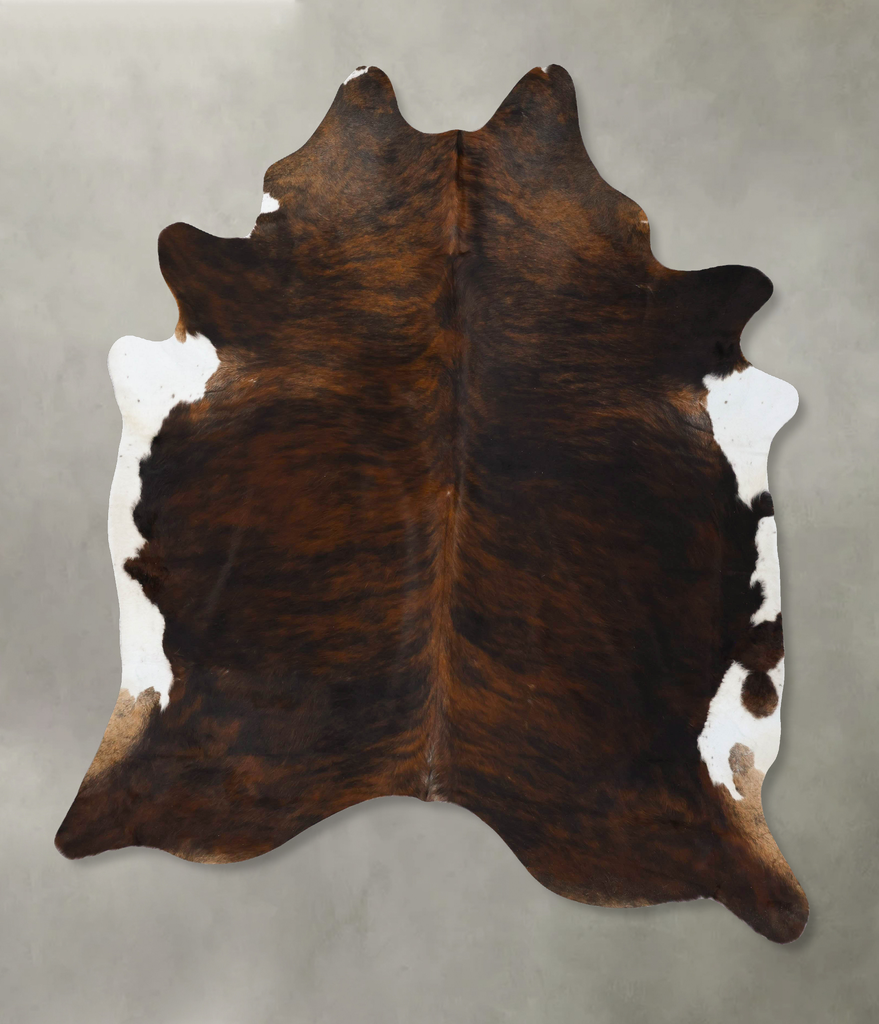 Dark Brindle XX-Large Brazilian Cowhide Rug 9'0"H x 7'3"W #B25824 by Hudson Hides