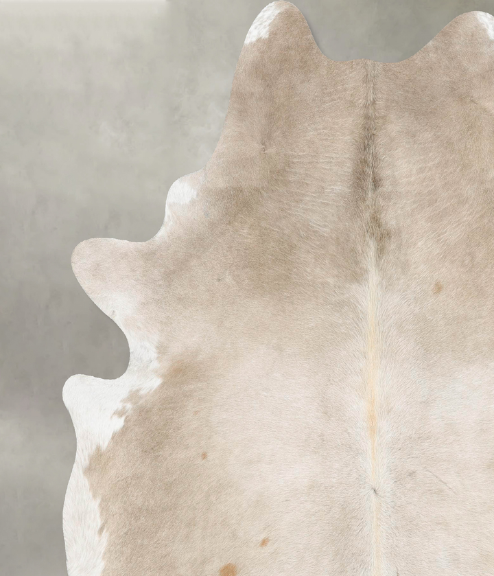 Champagne X-Large Brazilian Cowhide Rug 7'2"H x 6'1"W #B25863 by Hudson Hides