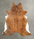 Medium Brindle XX-Large Brazilian Cowhide Rug 7'4"H x 6'11"W #B25868 by Hudson Hides