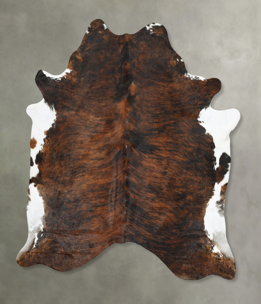 Dark Brindle XX-Large Brazilian Cowhide Rug 7'11"H x 6'9"W #B25870 by Hudson Hides
