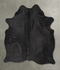 Solid Black Large Brazilian Cowhide Rug 6'6