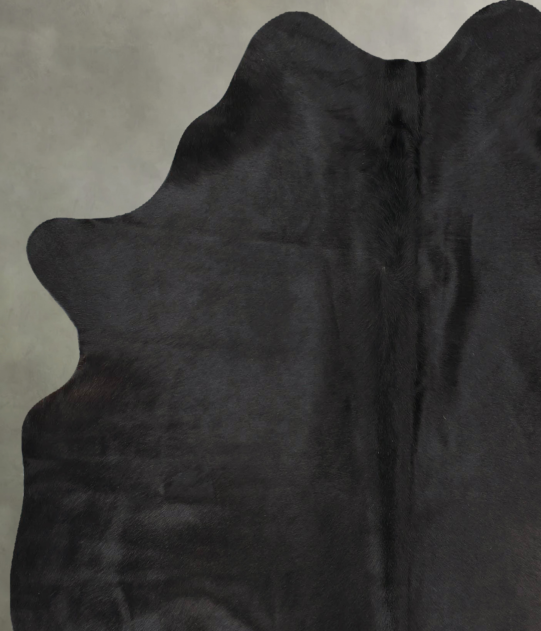Solid Black Large Brazilian Cowhide Rug 6'6"H x 5'6"W #B25891 by Hudso