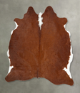Brown and White Regular Large Brazilian Cowhide Rug 6'5"H x 5'11"W #B25894 by Hudson Hides