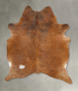 Medium Brindle X-Large Brazilian Cowhide Rug 7'1"H x 5'10"W #B25895 by Hudson Hides