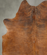 Medium Brindle X-Large Brazilian Cowhide Rug 7'1"H x 5'10"W #B25895 by Hudson Hides