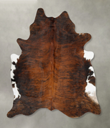 Dark Brindle XX-Large Brazilian Cowhide Rug 7'8"H x 6'7"W #B25896 by Hudson Hides