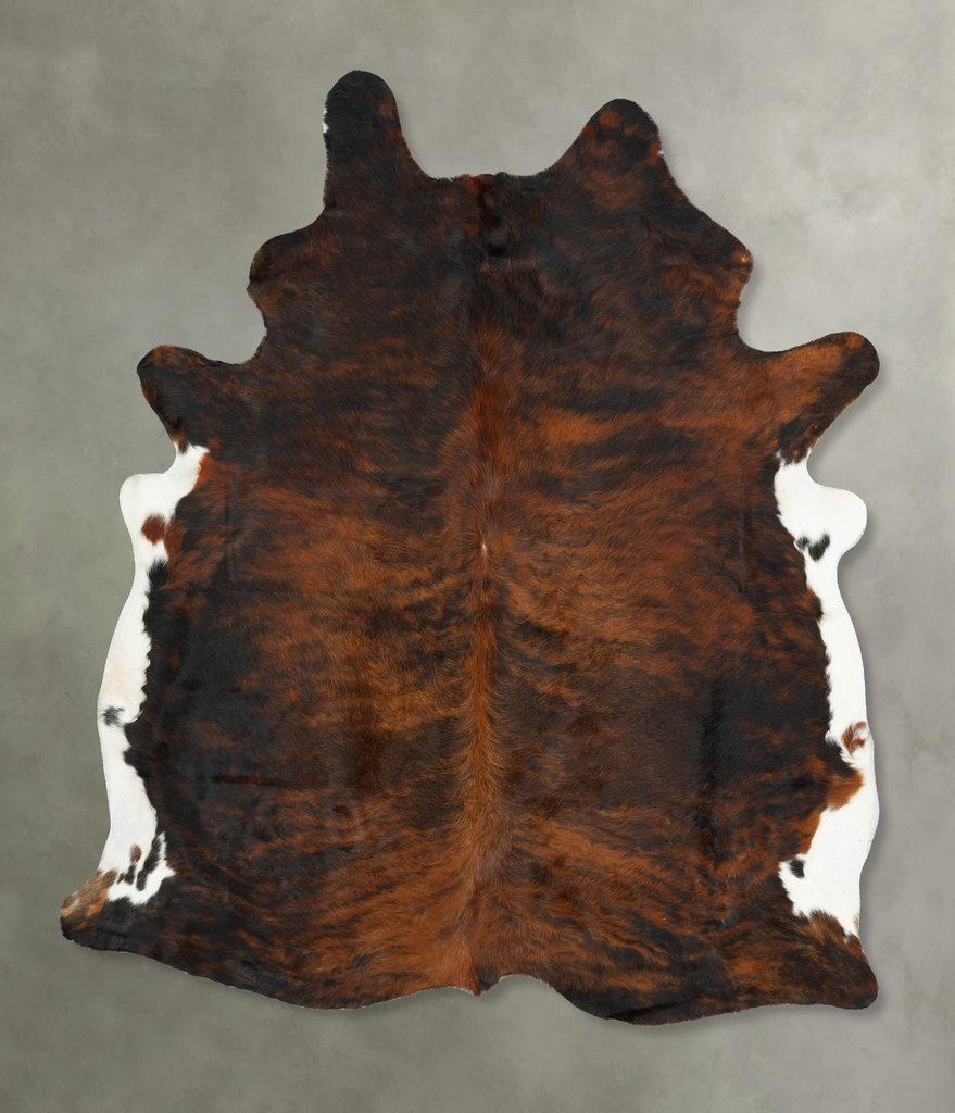 Dark Brindle XX-Large Brazilian Cowhide Rug 8'1"H x 6'4"W #B25899 by Hudson Hides
