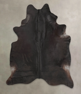 Solid Black XX-Large Brazilian Cowhide Rug 8'9"H x 6'10"W #B2590 by Hudson Hides