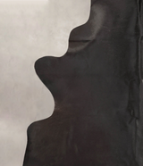 Solid Black XX-Large Brazilian Cowhide Rug 8'9"H x 6'10"W #B2590 by Hudson Hides