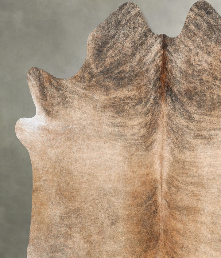 Light Brindle X-Large Brazilian Cowhide Rug 6'10"H x 6'5"W #B25907 by Hudson Hides