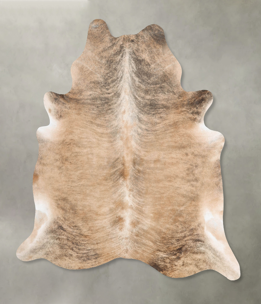 Light Brindle X-Large Brazilian Cowhide Rug 7'5"H x 6'7"W #B25917 by Hudson Hides