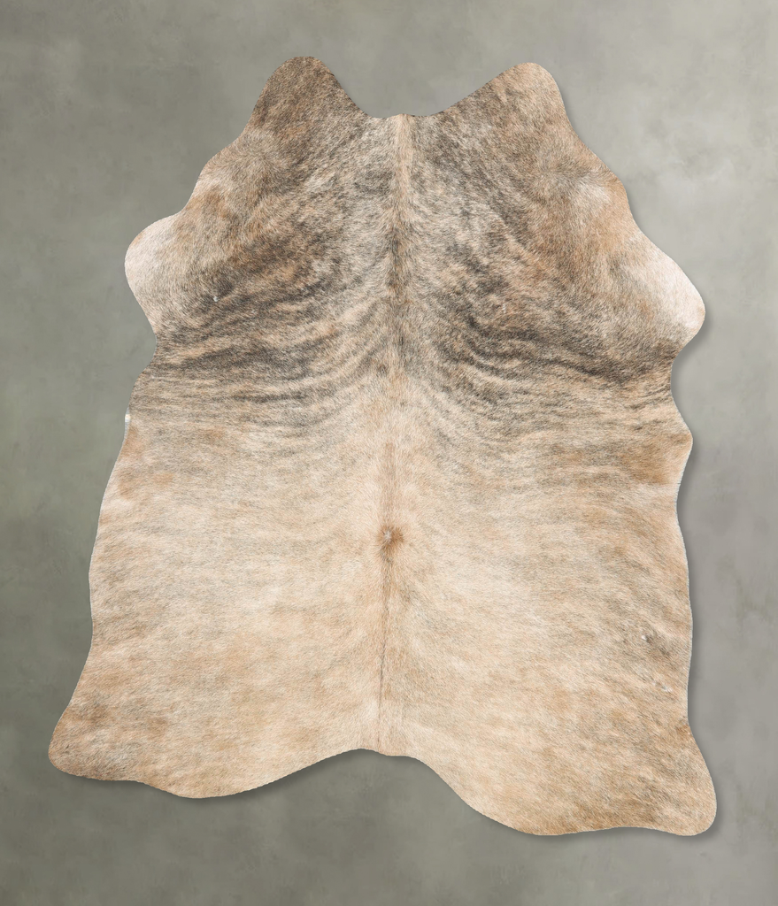 Light Brindle Medium Brazilian Cowhide Rug 5'11"H x 4'8"W #B25934 by Hudson Hides