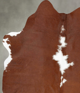 Brown and White Regular Large Brazilian Cowhide Rug 6'6"H x 5'0"W #B25948 by Hudson Hides