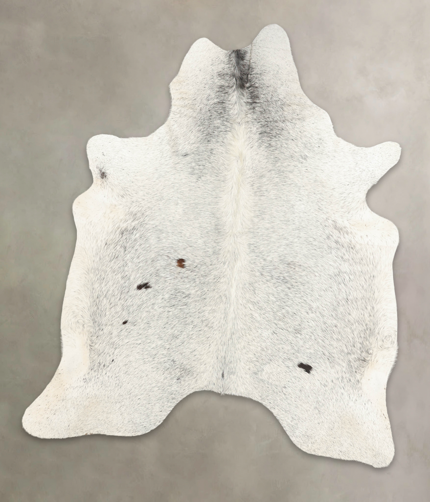 Salt and Pepper Black X-Large Brazilian Cowhide Rug 7'7"H x 6'4"W #B2596 by Hudson Hides