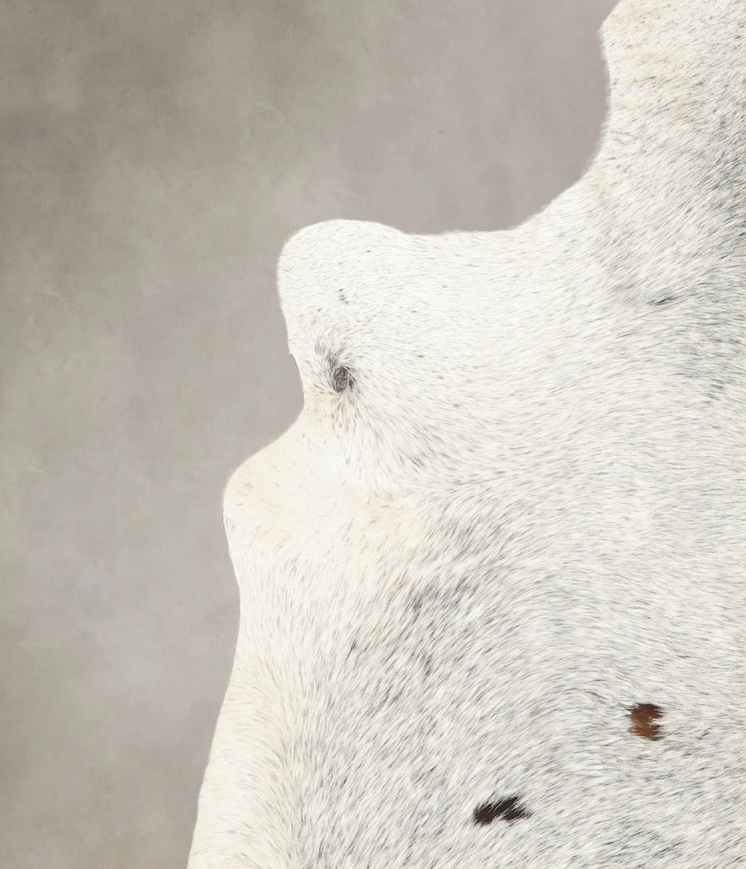 Salt and Pepper Black X-Large Brazilian Cowhide Rug 7'7"H x 6'4"W #B25