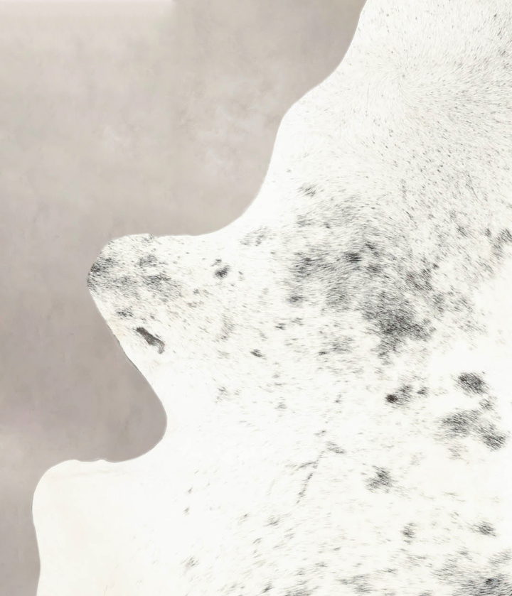 Salt and Pepper Black X-Large Brazilian Cowhide Rug 7'5"H x 5'7"W #B2597 by Hudson Hides