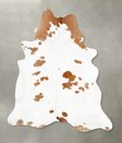 Brown and White XX-Large Brazilian Cowhide Rug 7'8"H x 6'9"W #B25990 by Hudson Hides