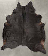 Solid Black XX-Large Brazilian Cowhide Rug 8'0"H x 6'7"W #B25994 by Hudson Hides