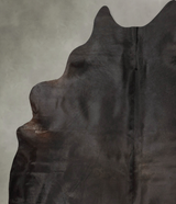 Solid Black XX-Large Brazilian Cowhide Rug 8'0"H x 6'7"W #B25994 by Hudson Hides