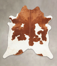 Brown and White XX-Large Brazilian Cowhide Rug 7'11"H x 7'3"W #B2601 by Hudson Hides