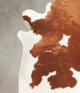 Brown and White XX-Large Brazilian Cowhide Rug 7'11"H x 7'3"W #B2601 by Hudson Hides