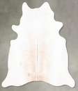 Ivory with Beige Large Brazilian Cowhide Rug 6'4"H x 6'0"W #B26055 by Hudson Hides