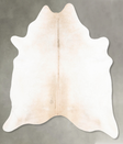 Ivory with Beige X-Large Brazilian Cowhide Rug 7'5"H x 6'5"W #B26056 by Hudson Hides