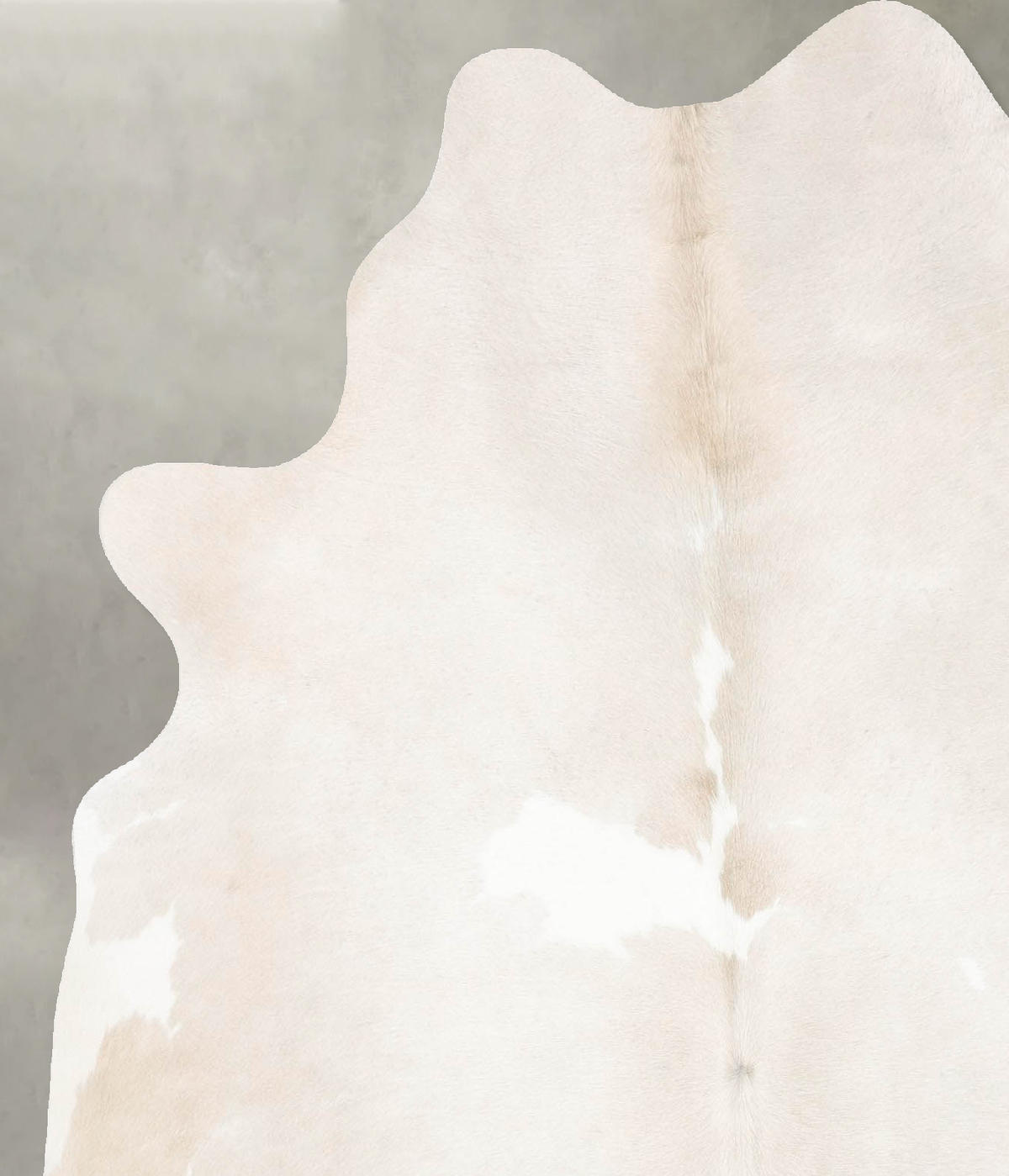Ivory with Beige Large Brazilian Cowhide Rug 6'2"H x 5'3"W #B26074 by Hudson Hides