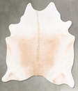 Ivory with Beige X-Large Brazilian Cowhide Rug 7'5"H x 5'11"W #B26085 by Hudson Hides