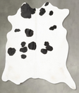 Black and White XX-Large Brazilian Cowhide Rug 7'6"H x 6'9"W #B26098 by Hudson Hides