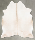 Ivory with Beige Large Brazilian Cowhide Rug 7'0"H x 5'5"W #B26167 by Hudson Hides