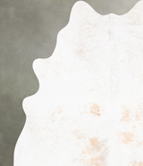 Ivory with Beige XX-Large Brazilian Cowhide Rug 7'5"H x 6'11"W #B26172 by Hudson Hides