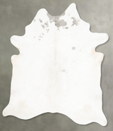 Ivory with Beige XX-Large Brazilian Cowhide Rug 8'7"H x 6'11"W #B26190 by Hudson Hides