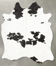Black and White X-Large Brazilian Cowhide Rug 7'2"H x 6'1"W #B26194 by Hudson Hides