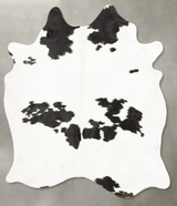 Black and White X-Large Brazilian Cowhide Rug 7'2"H x 6'1"W #B26194 by Hudson Hides