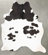 Black and White X-Large Brazilian Cowhide Rug 7'1"H x 5'8"W #B26197 by Hudson Hides