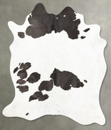 Black and White X-Large Brazilian Cowhide Rug 7'9"H x 6'5"W #B26248 by Hudson Hides
