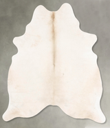 Ivory with Beige Large Brazilian Cowhide Rug 6'11"H x 5'9"W #B26281 by Hudson Hides