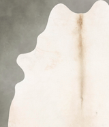 Ivory with Beige Large Brazilian Cowhide Rug 6'11"H x 5'9"W #B26281 by Hudson Hides