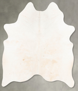 Ivory with Beige Large Brazilian Cowhide Rug 6'2"H x 5'6"W #B26289 by Hudson Hides