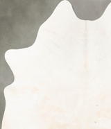 Ivory with Beige Large Brazilian Cowhide Rug 6'2"H x 5'6"W #B26289 by Hudson Hides